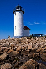 Annisquam Light Over Rocky Coastline